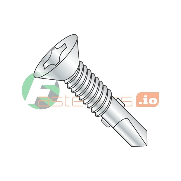 Newport Fasteners Self-Drilling Screw, 1/4"-20 x 3 in, Zinc Plated Steel Flat Head Phillips Drive, 700 PK 618702 - main